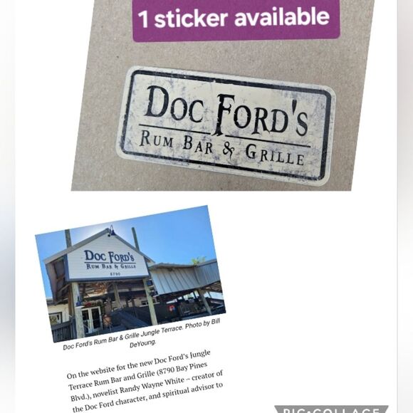 sticker Doc Fords bar grille shown with purchase OR SIMILAR free bundle or buy - Picture 1 of 13
